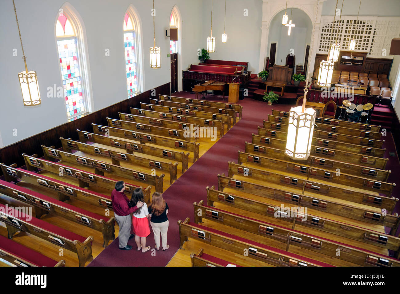 Alabama,Montgomery County,Montgomery,Dexter Avenue King Memorial Baptist Church,Martin Luther King Jr.,pastor,Civil Rights Movement,man men male,woman Stock Photo