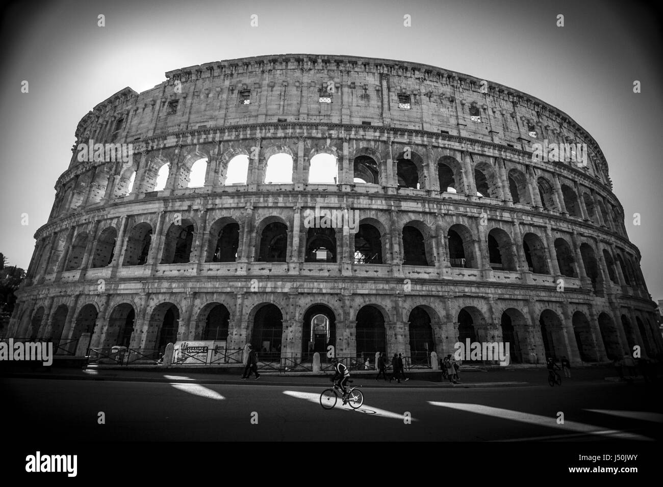The coliseum in black and white rome italy europe