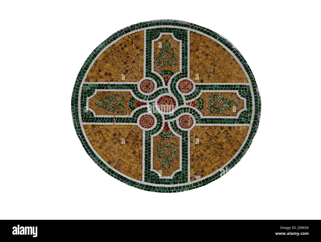 Cross, headstone on Mirogoj cemetery in Zagreb, Croatia on October 28, 2013. Stock Photo