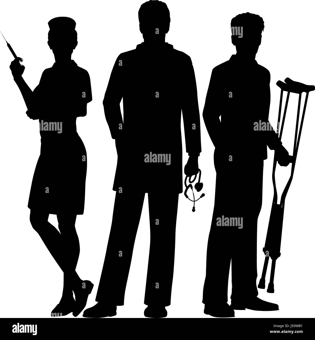 Doctor silhouette Black and White Stock Photos & Images - Alamy