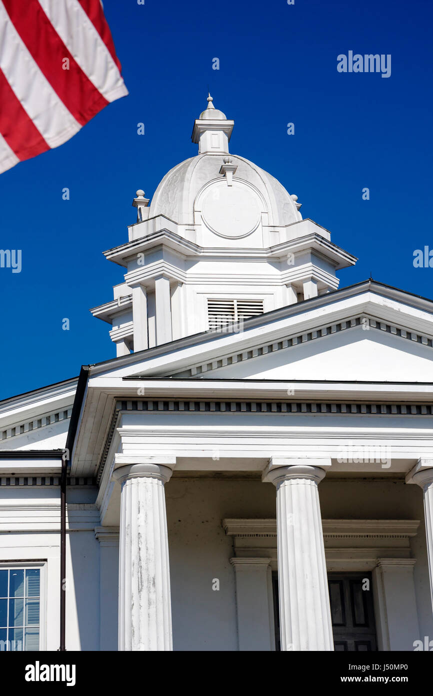 Alabama Hayneville Lowndes County Courthouse flag - Stock Image