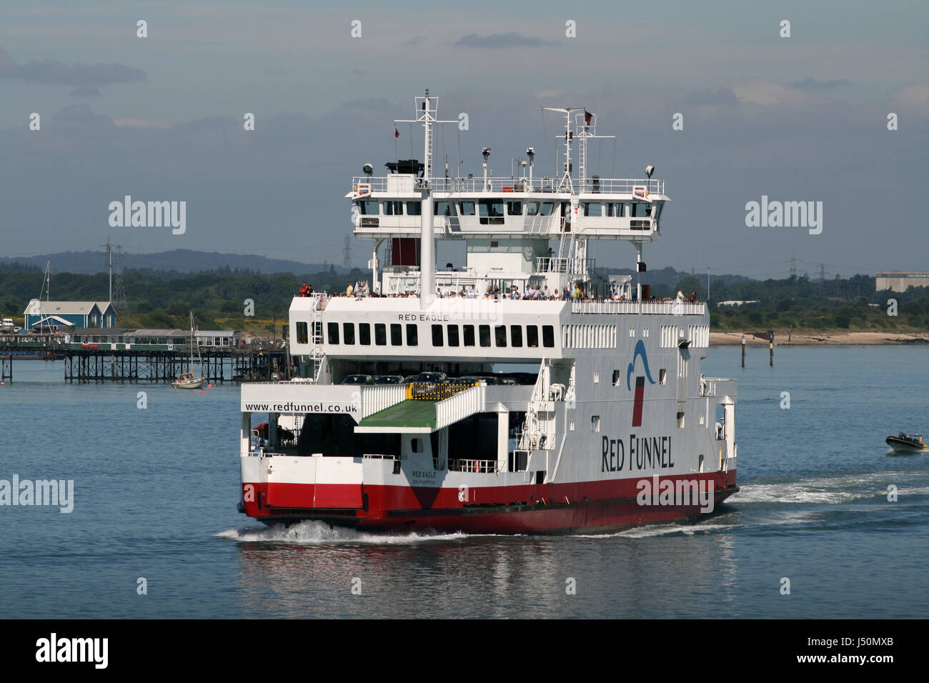 Red Funnel car ferry from Southampton or Portsmouth to the Isle of Wight Stock Photo Alamy