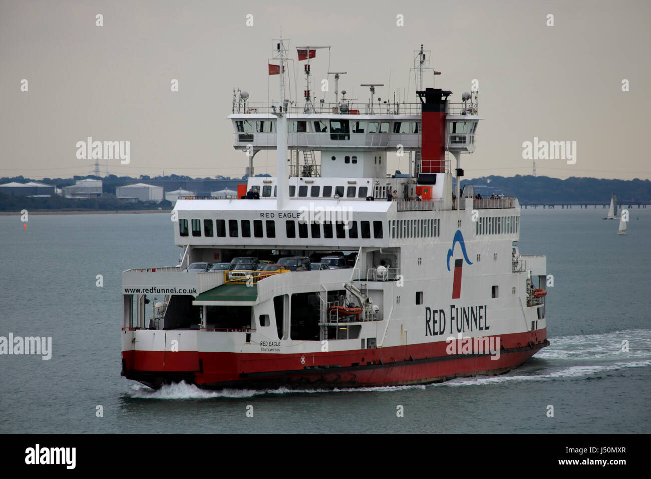 Red Funnel car ferry from Southampton or Portsmouth to the Isle of Wight Stock Photo Alamy