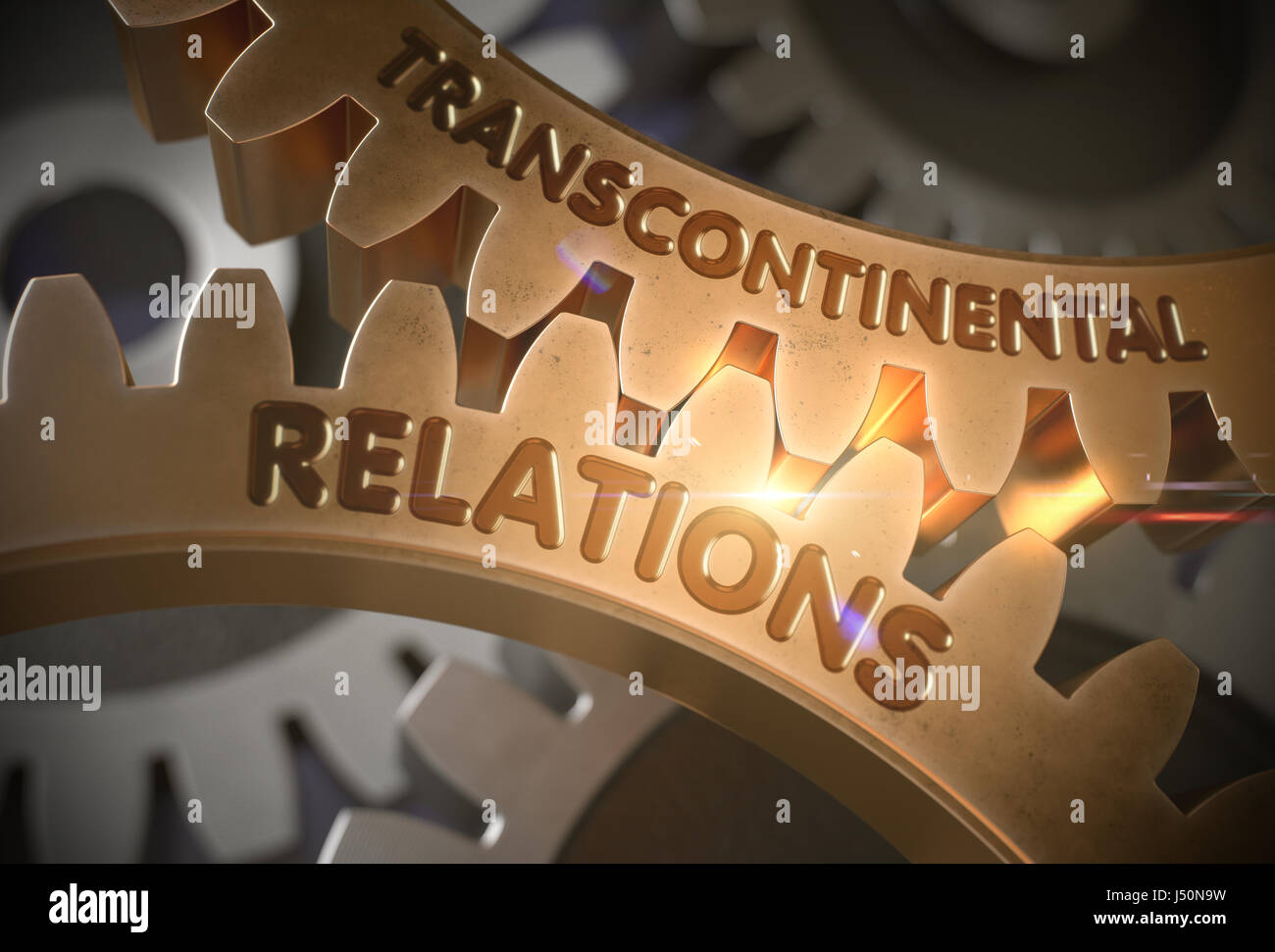 Transcontinental Relations. 3D. Stock Photo