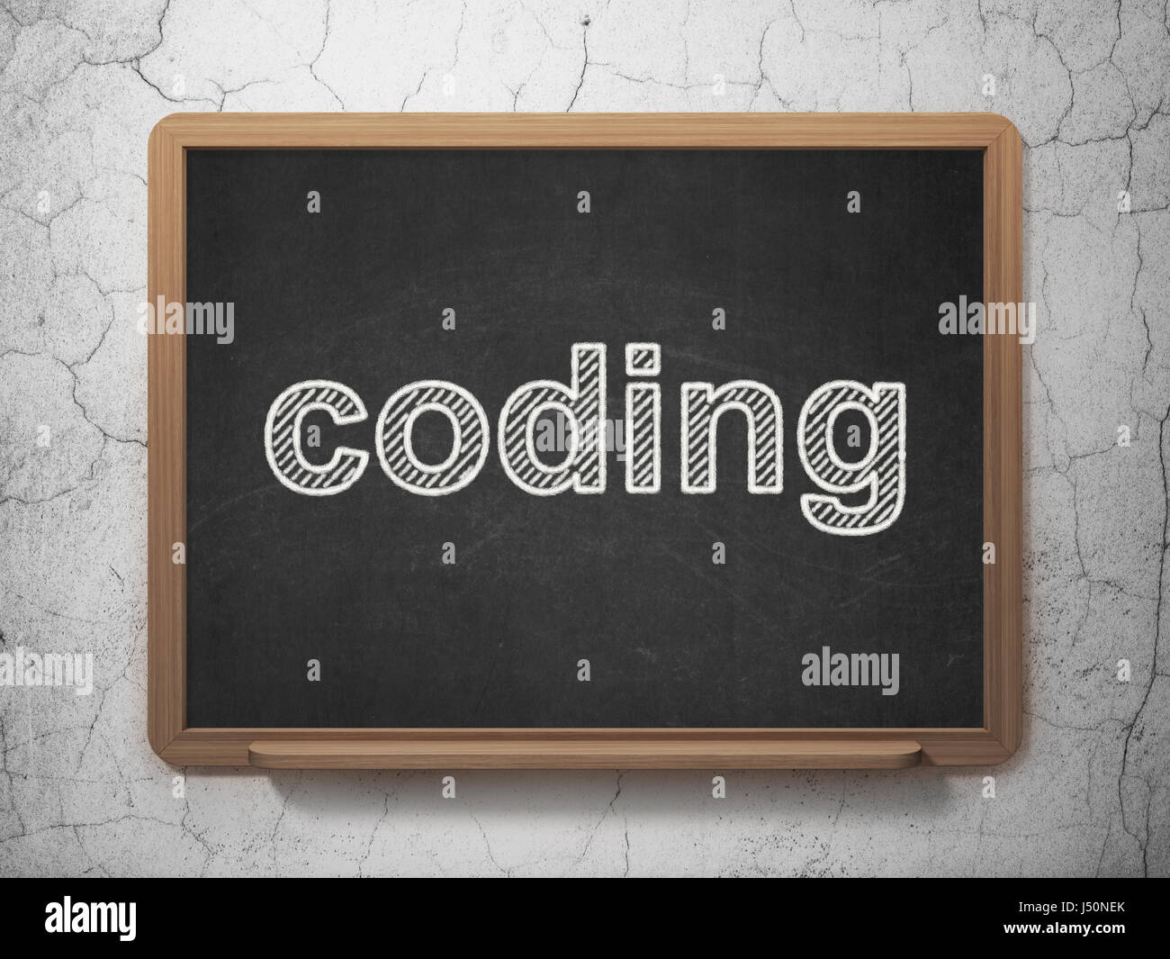 Software concept: Coding on chalkboard background Stock Photo - Alamy
