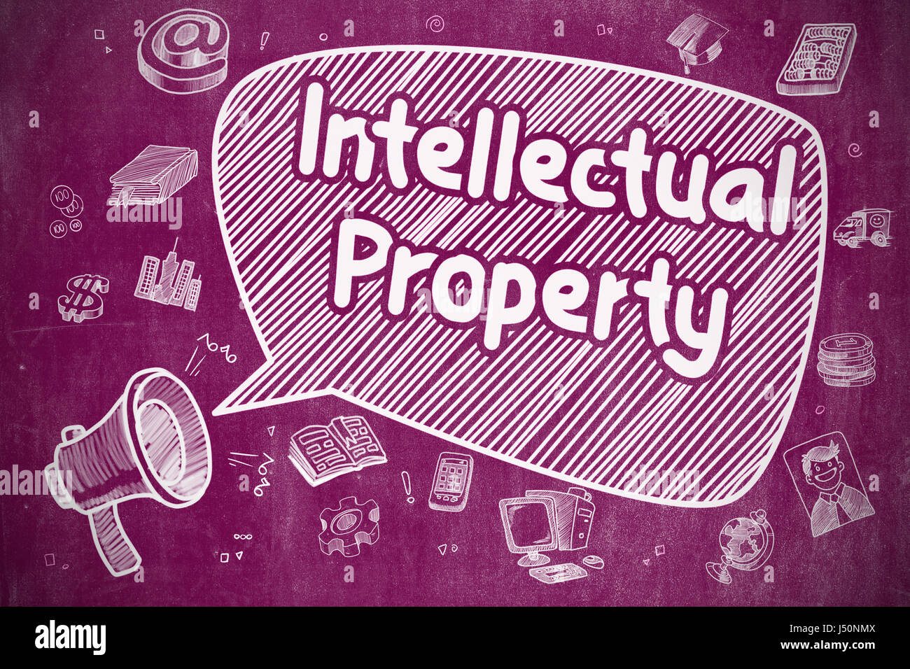 Intellectual Property - Business Concept. Stock Photo