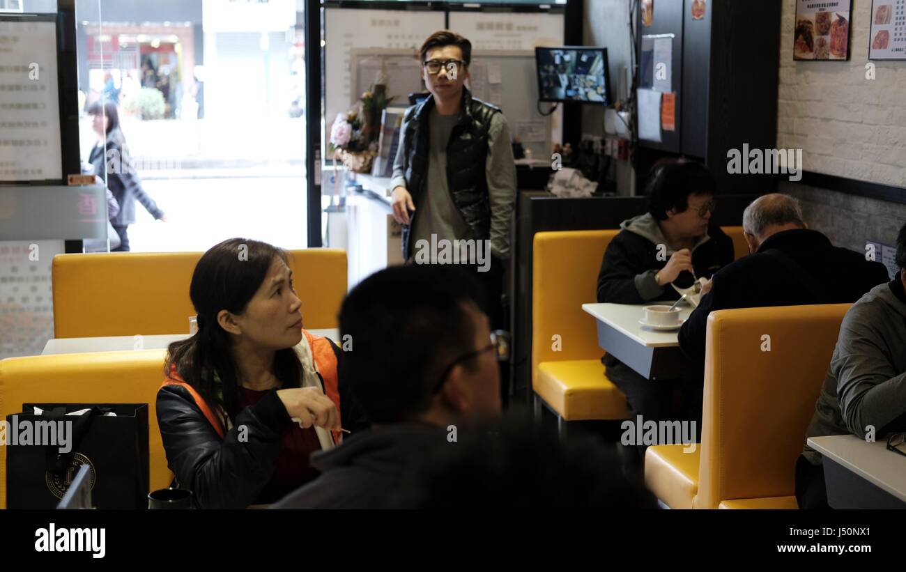 Hong Kong Cafe Cheung Shu Wan Road Sham Shui Po Hong Kong Stock Photo