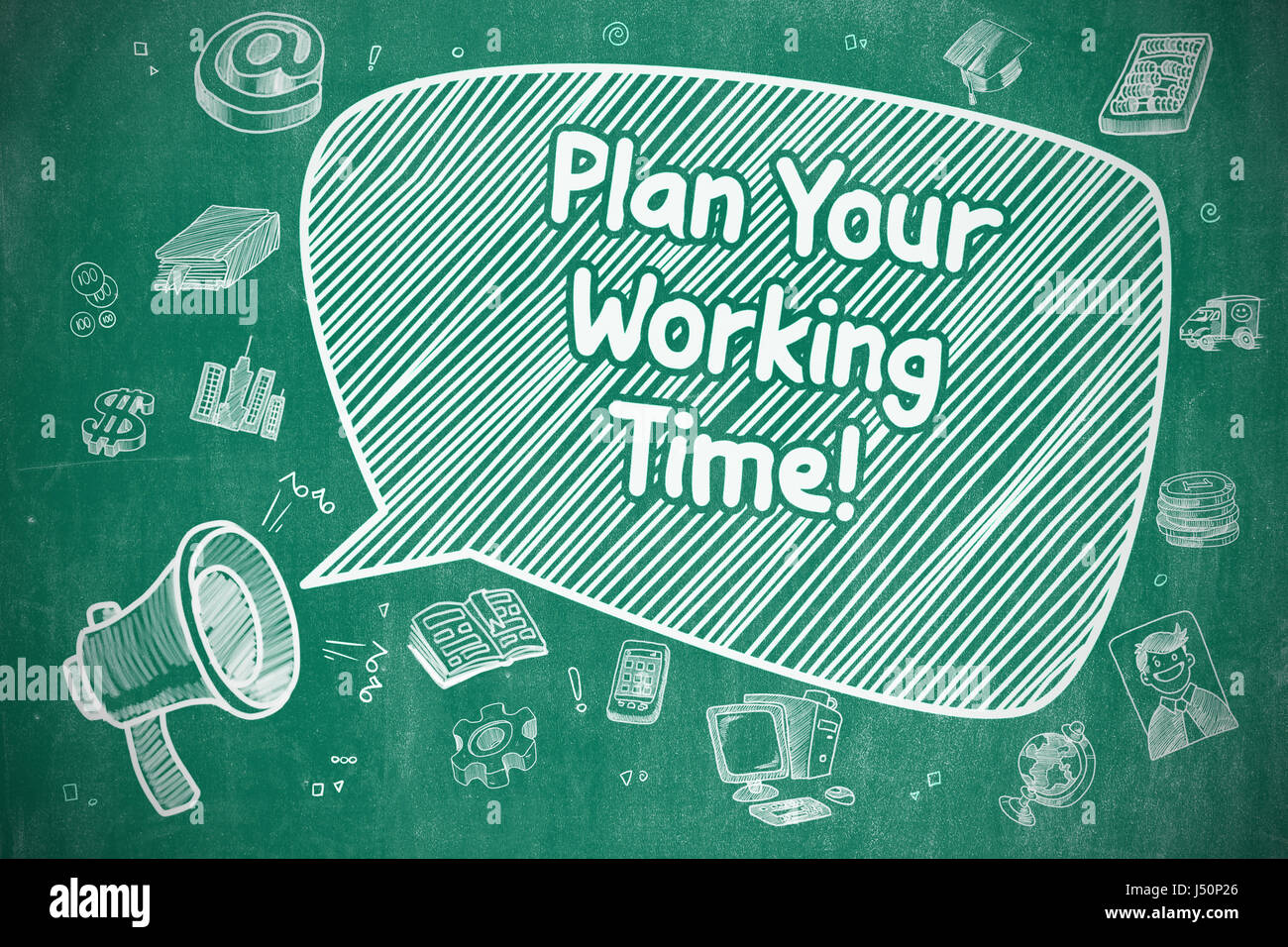 Plan Your Working Time - Business Concept. Stock Photo