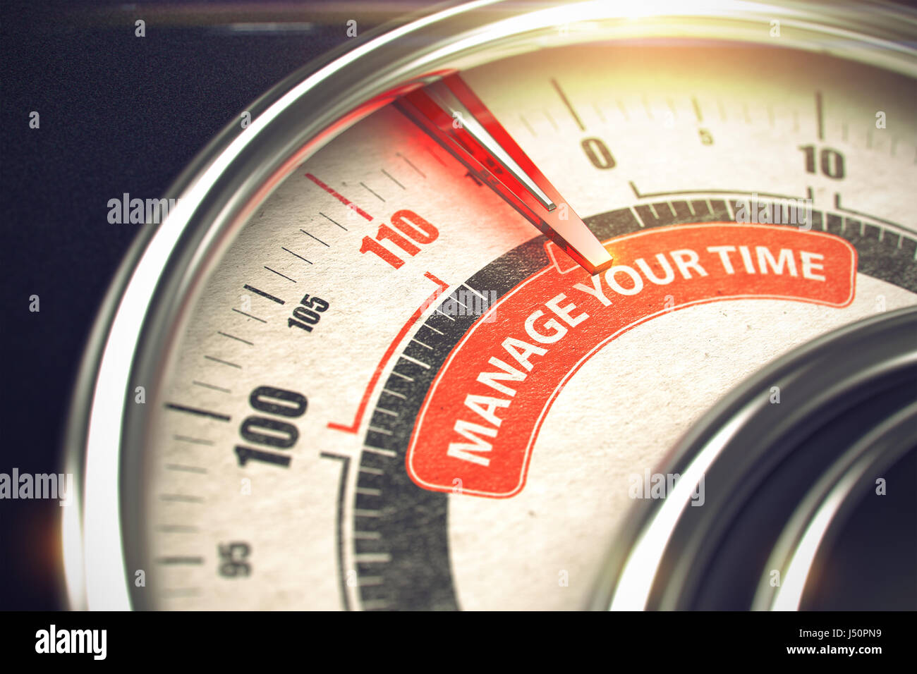 Manage Your Time - Business Mode Concept. 3D. Stock Photo
