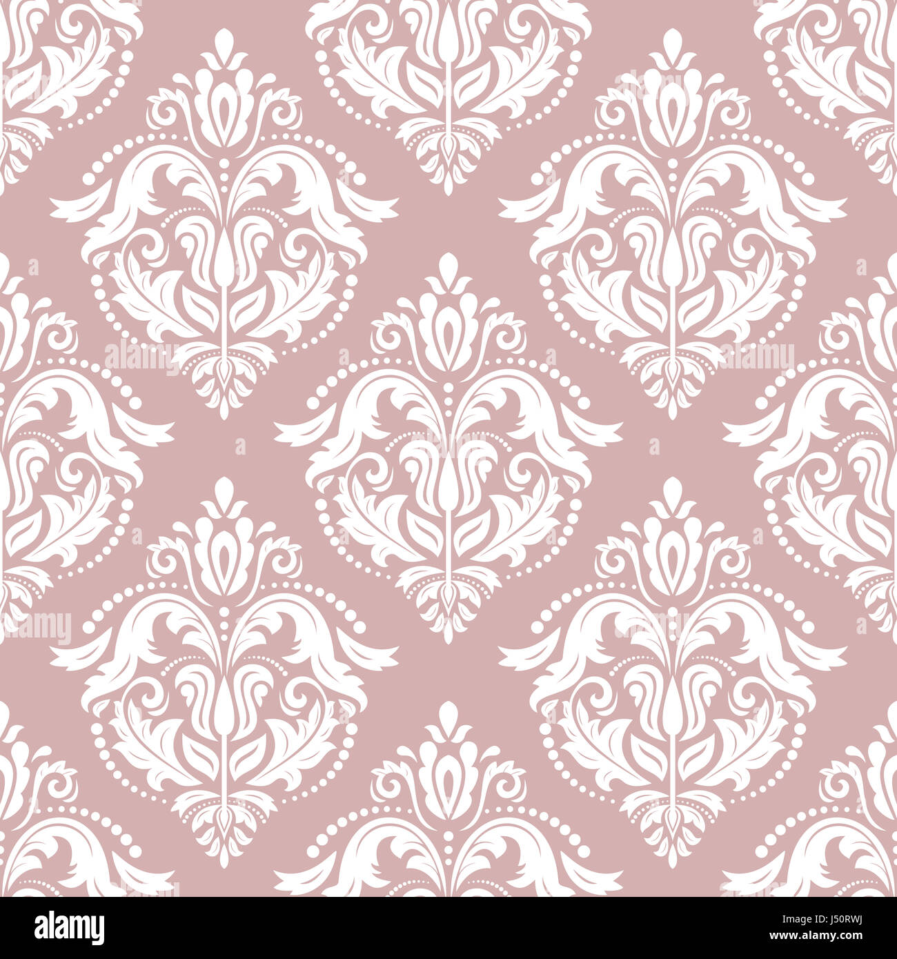 Seamless Damask Background Stock Photo - Alamy