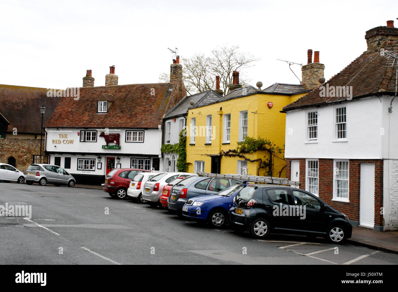 the red cow pub-restaurant in historic town of sandwich kent uk may