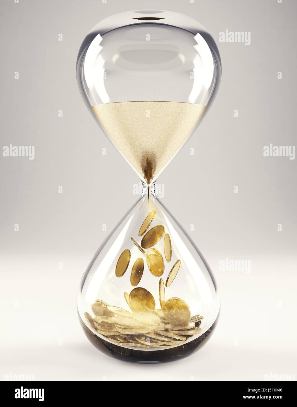 Time is money concept 3D Rendering Stock Photo