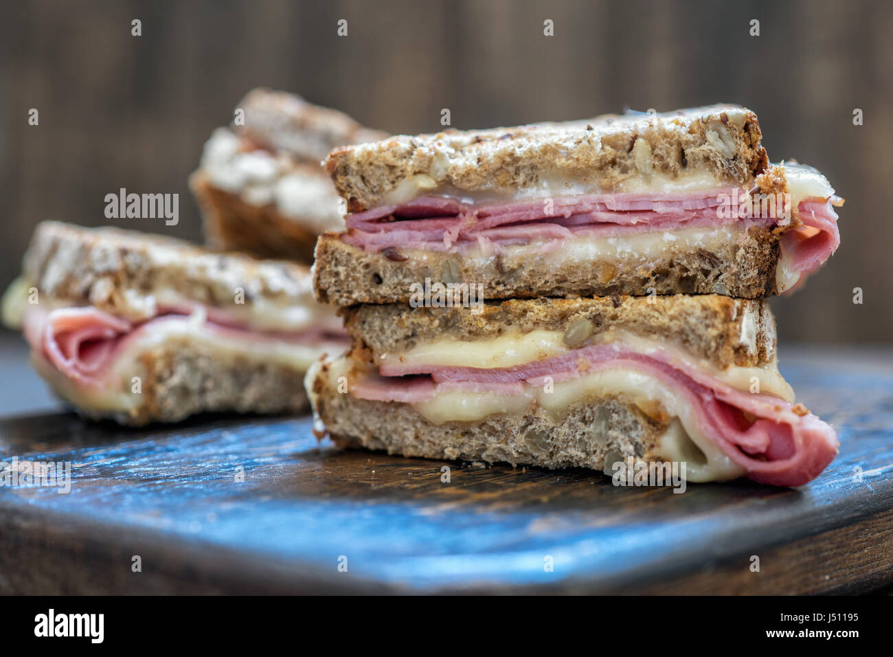 A grilled ham and swiss cheese sandwich Stock Photo Alamy
