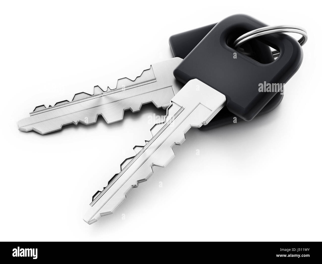Keys isolated on white background. 3D illustration Stock Photo - Alamy