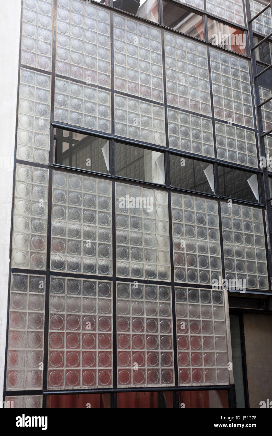 Exterior Facade Maison De Verre House Of Glass Paris France