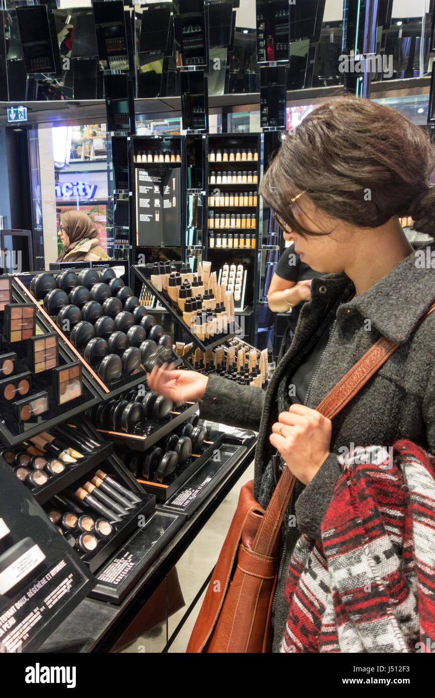MAC Cosmetics store, Champs Elysees, Paris, France. Stock Photo