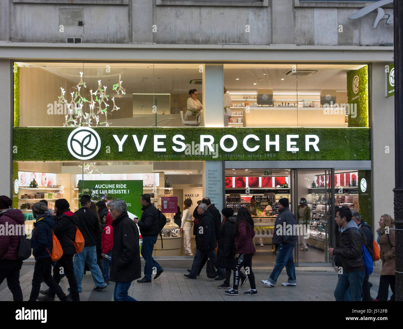 Yves Rocher cosmetics store, Champs-Elysées, Paris, France Stock Photo