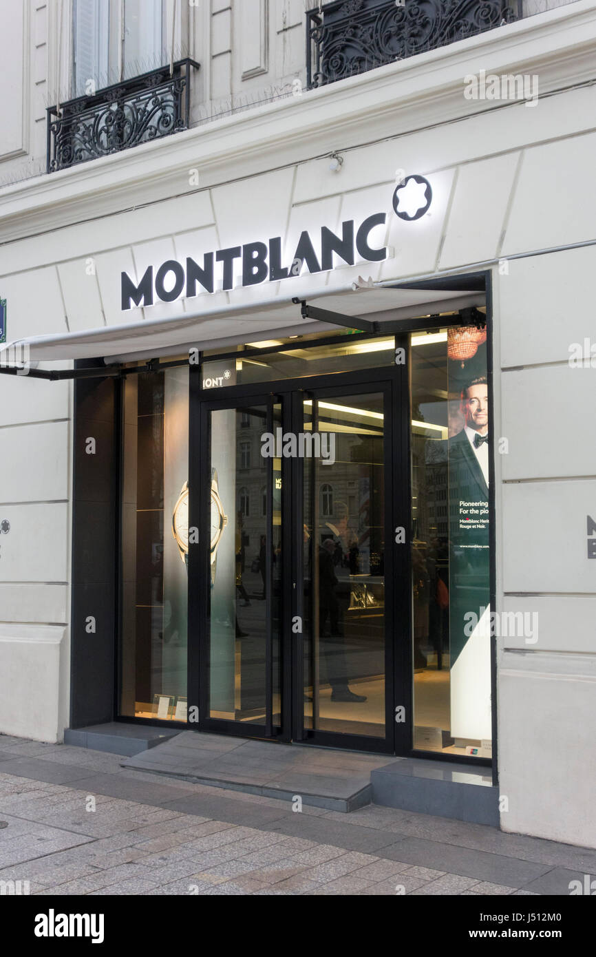 Montblanc store, Champs-Elysées , Paris, France Stock Photo - Alamy