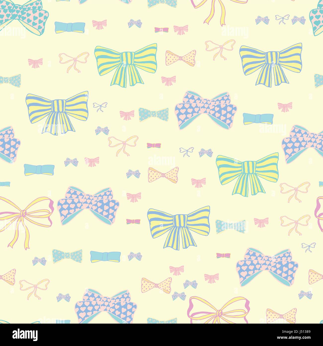 Seamless pattern with skerchy bows Stock Vector Image & Art - Alamy