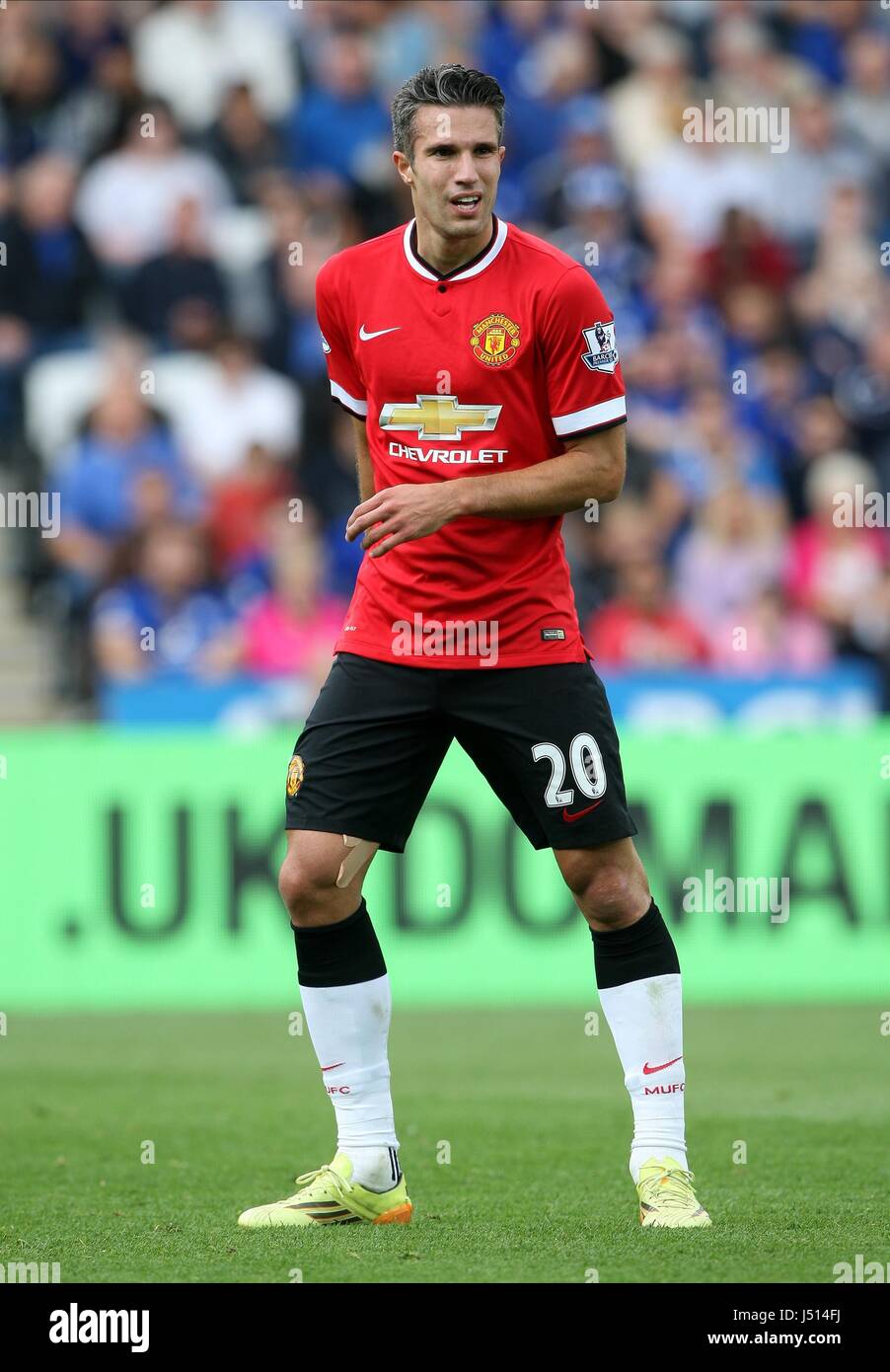 ROBIN VAN PERSIE MANCHESTER UNITED FC MANCHESTER UNITED FC THE KING POWER  STADIUM LEICESTER ENGLAND 21 September 2014 Stock Photo - Alamy