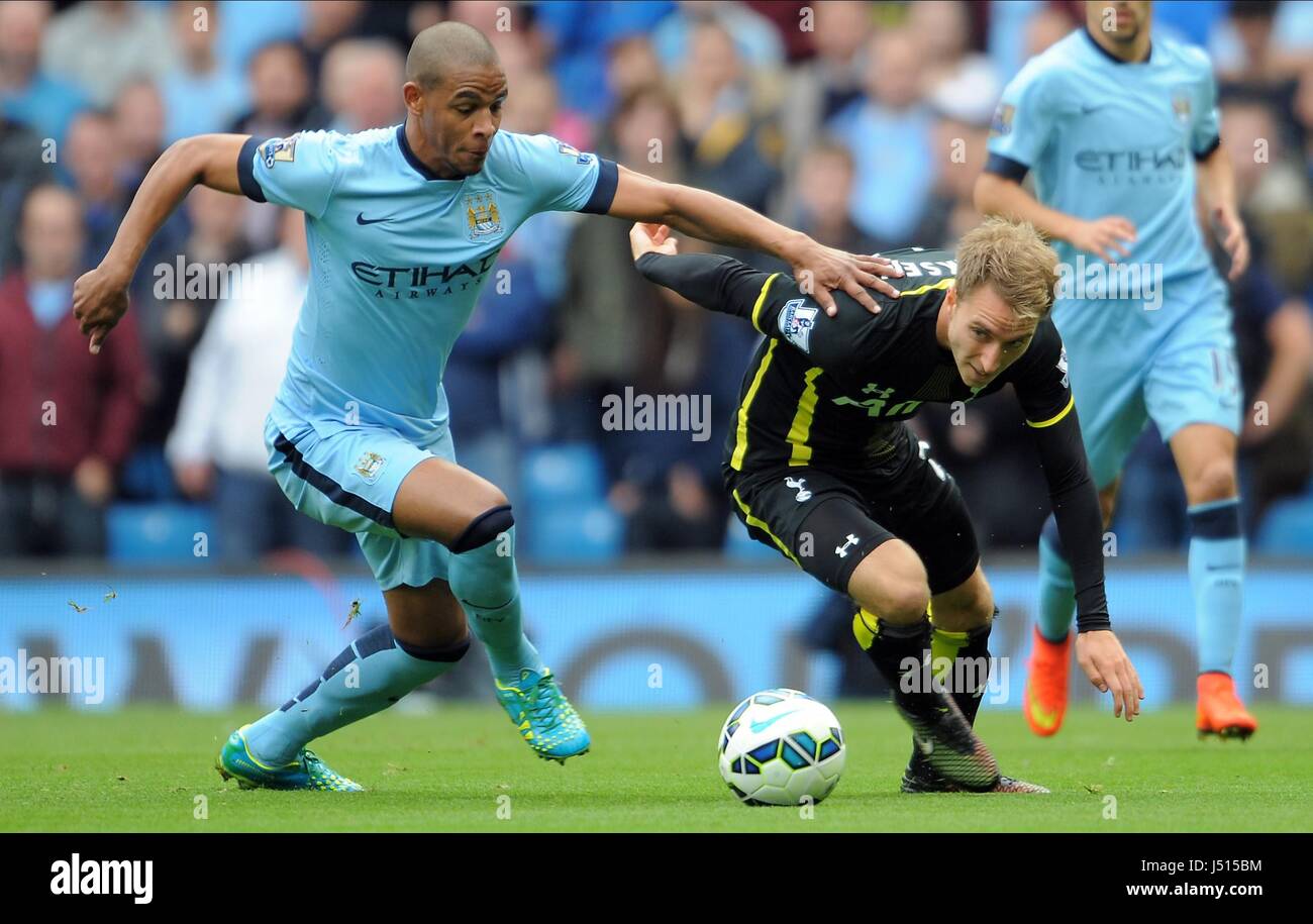 FERNANDO CHRISTIAN ERIKSEN MANCHESTER CITY V TOTTENHAM HO ETIHAD 