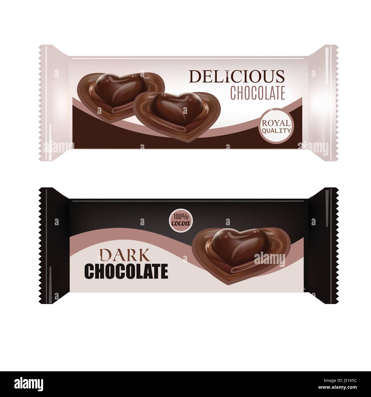 Vector Food Packaging For Biscuit, Wafer, Crackers, Sweets, Chocolate