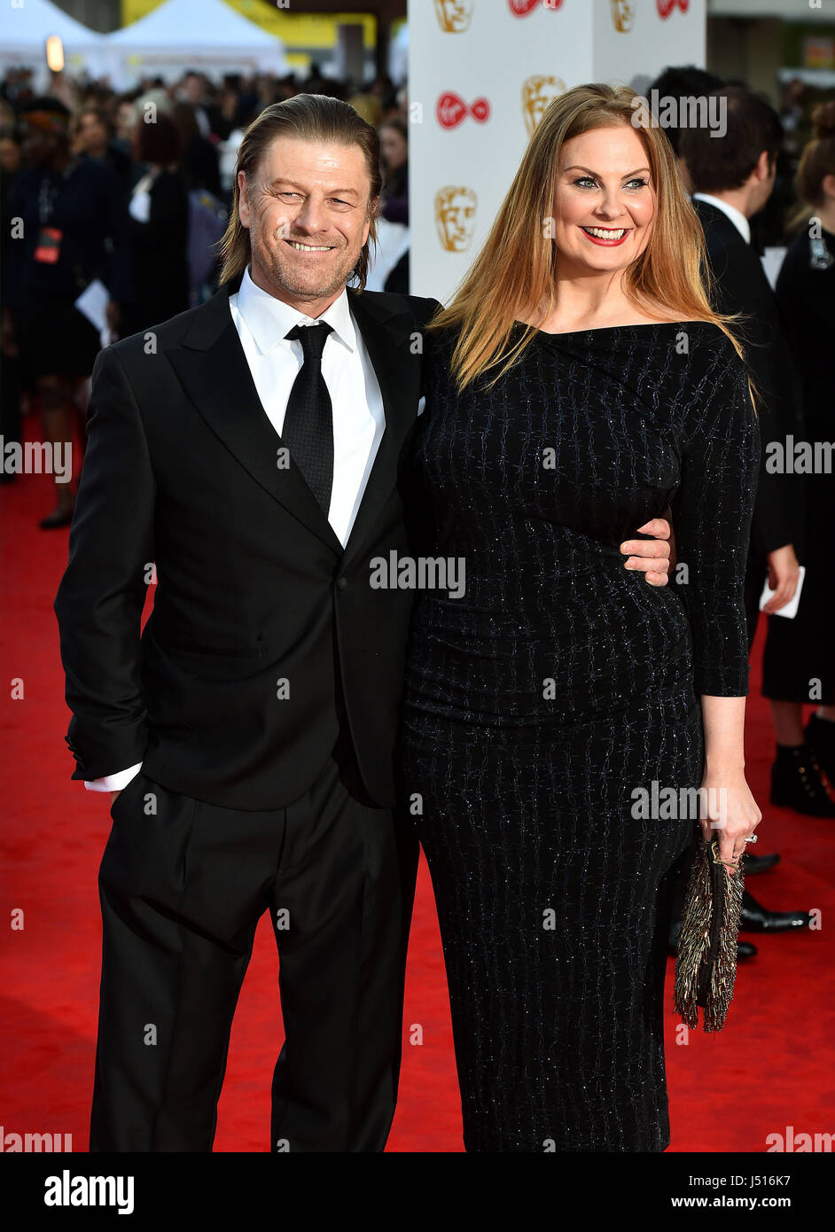 Sean Bean and Ashley Moore arriving for the Virgin TV British Academy
