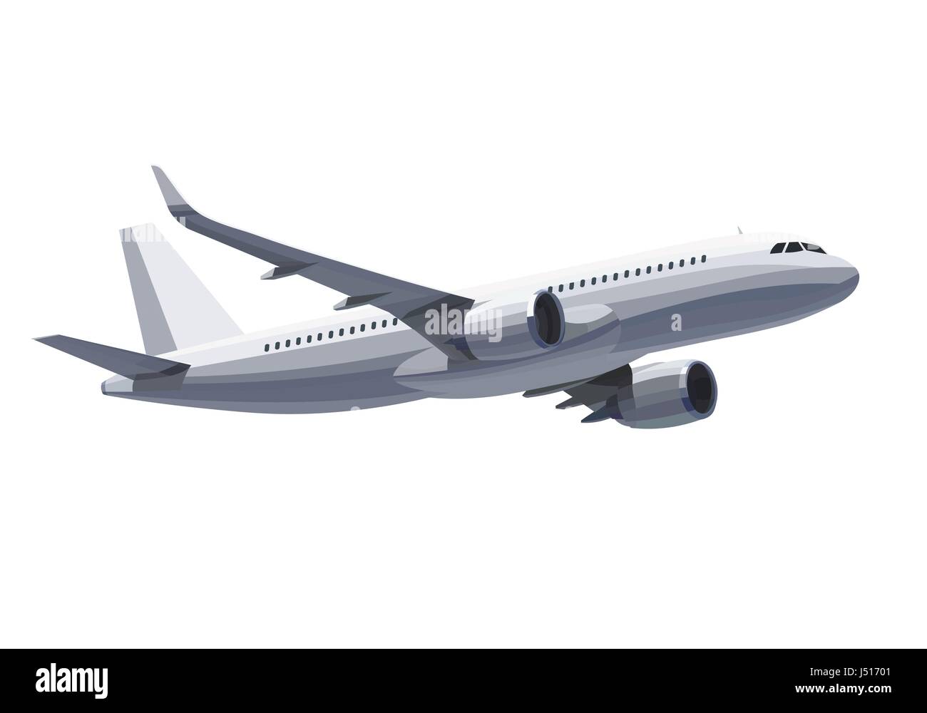 Plane isolated on white Stock Vector Image & Art - Alamy