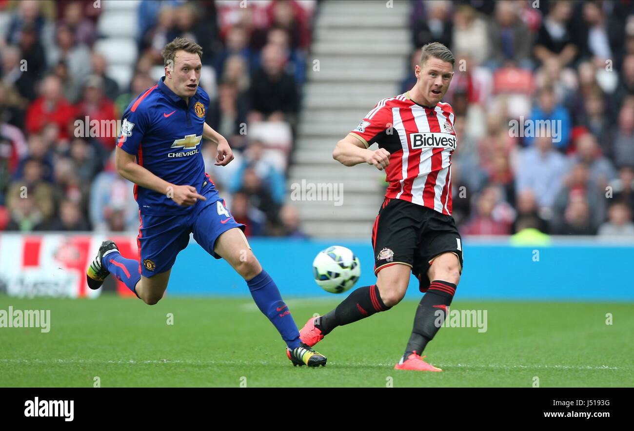 PHIL JONES & CONNOR WICKHAM SUNDERLAND V MANCHESTER UNITED STADIUM OF