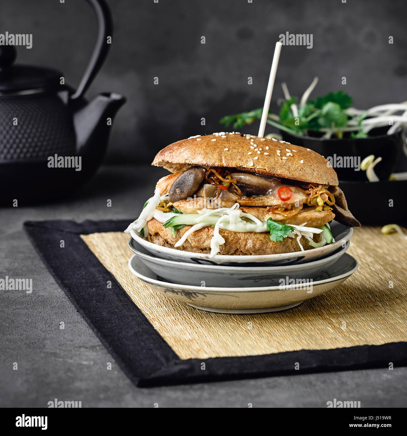 Asian burger Stock Photo