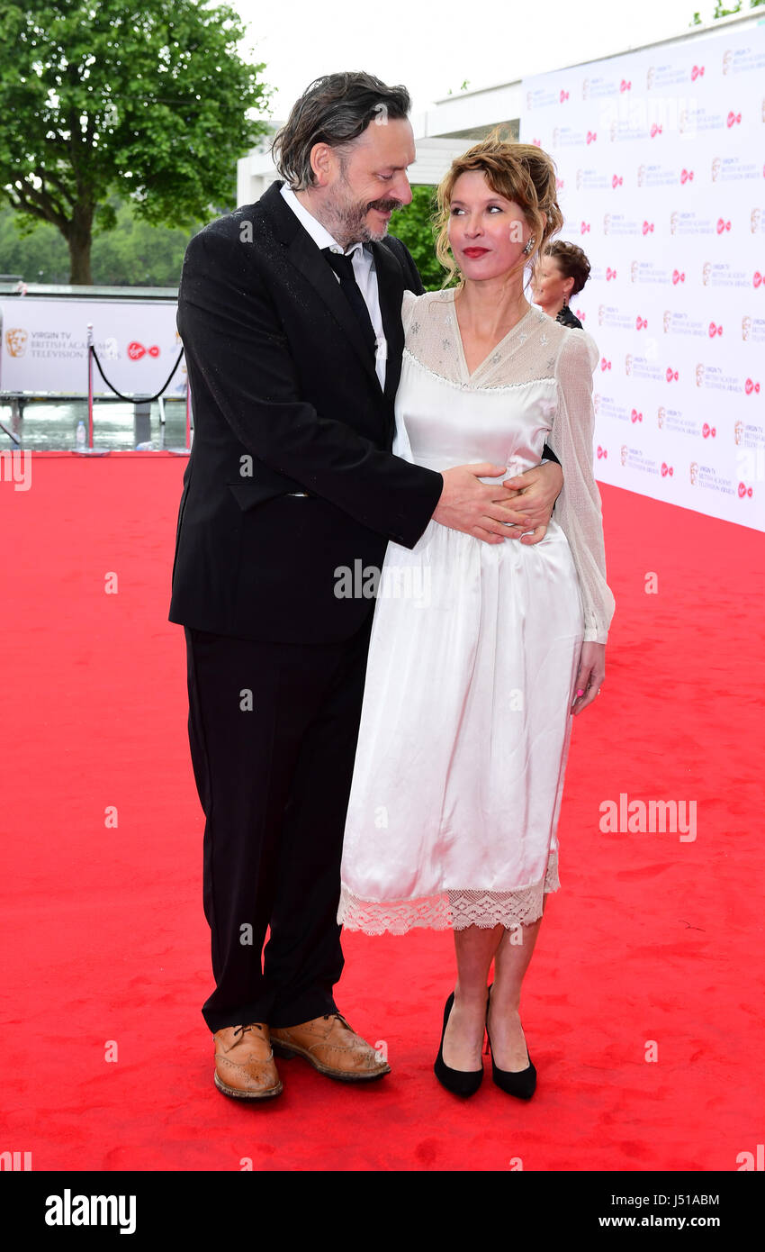 Julian Barratt and Julia Davis arriving for the Virgin TV British Academy Television Awards 2017
