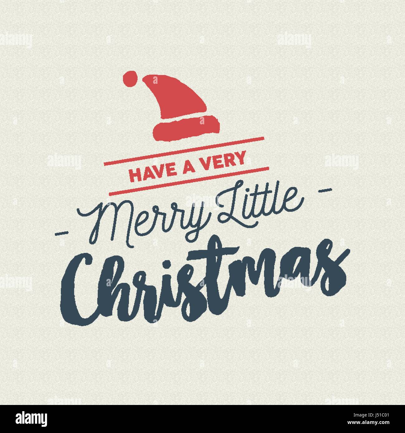 Merry Christmas santa hat calligraphy quote, lettering text design for