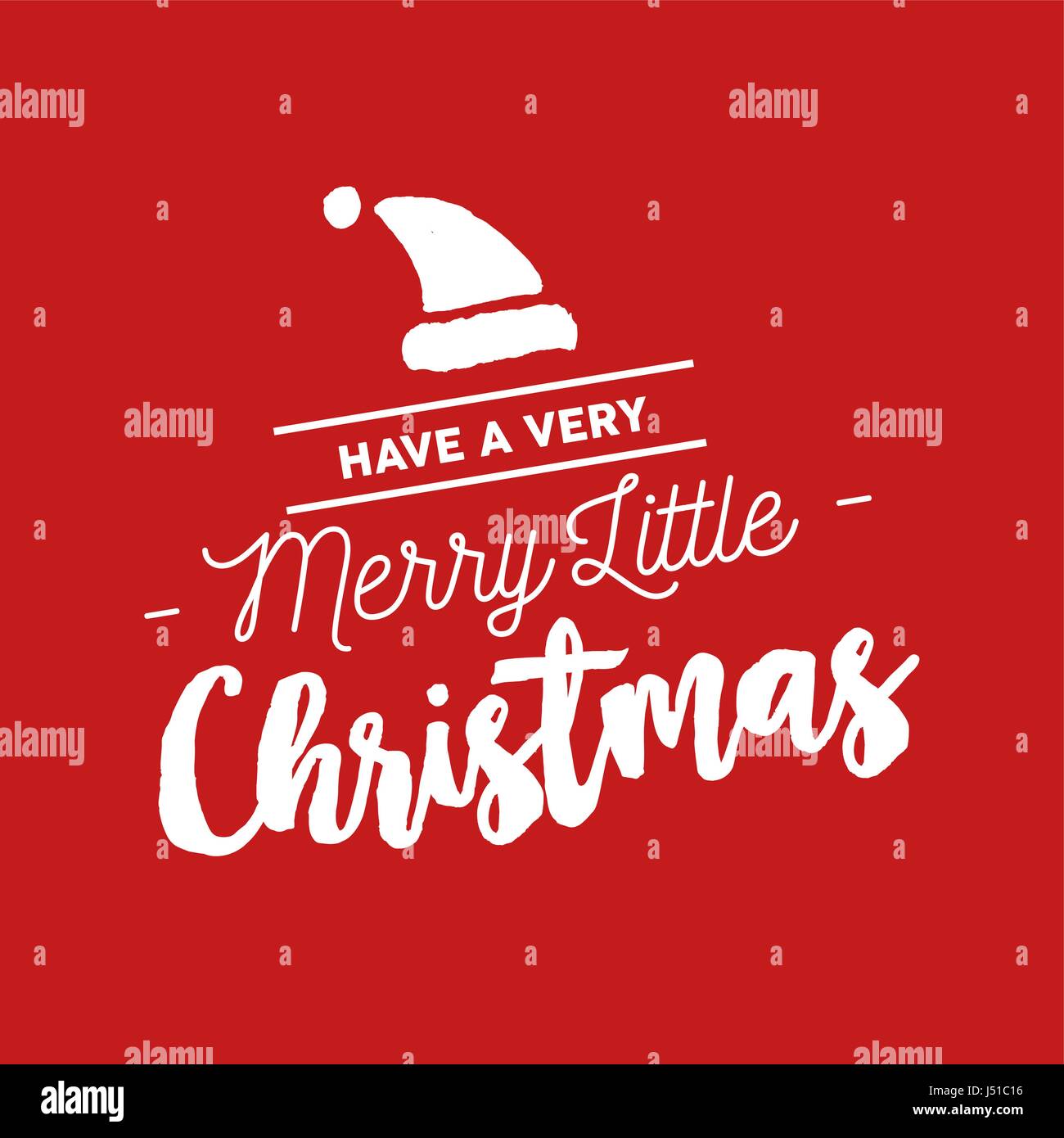 Merry Christmas santa hat calligraphy quote, lettering text design for ...