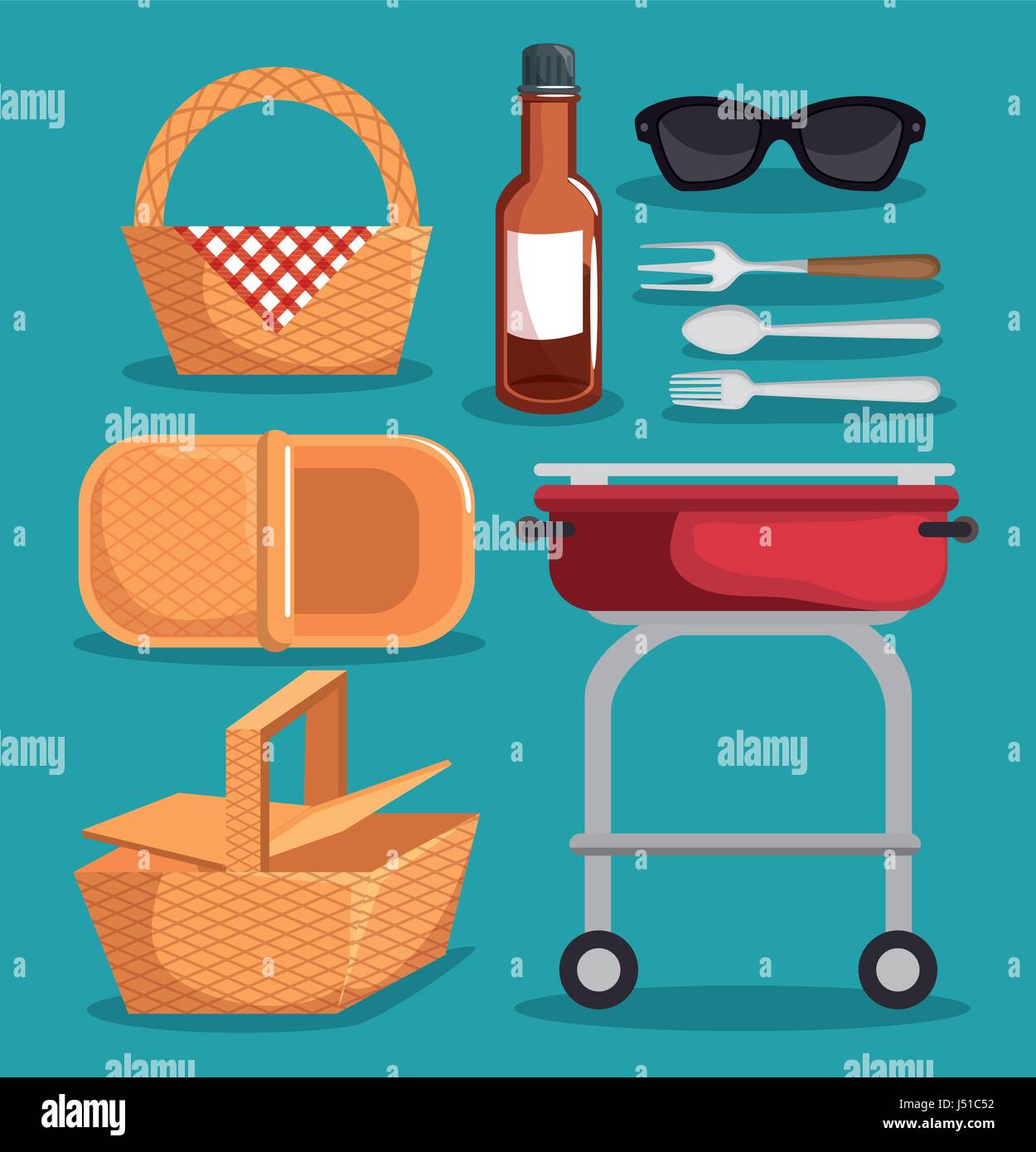 Lunch time outdoors Stock Vector Images Alamy