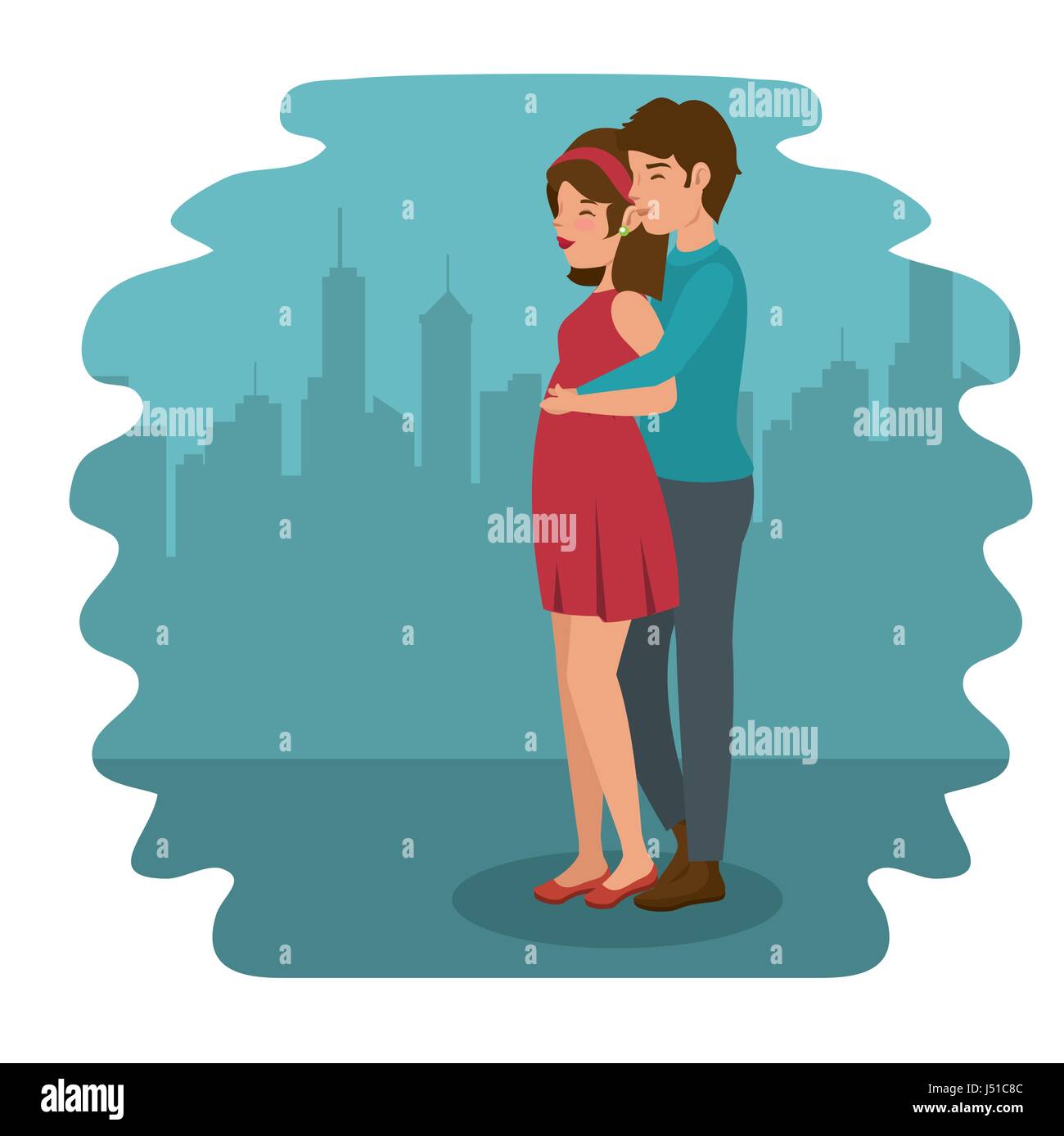 Skyline hugging hug Stock Vector Images Alamy
