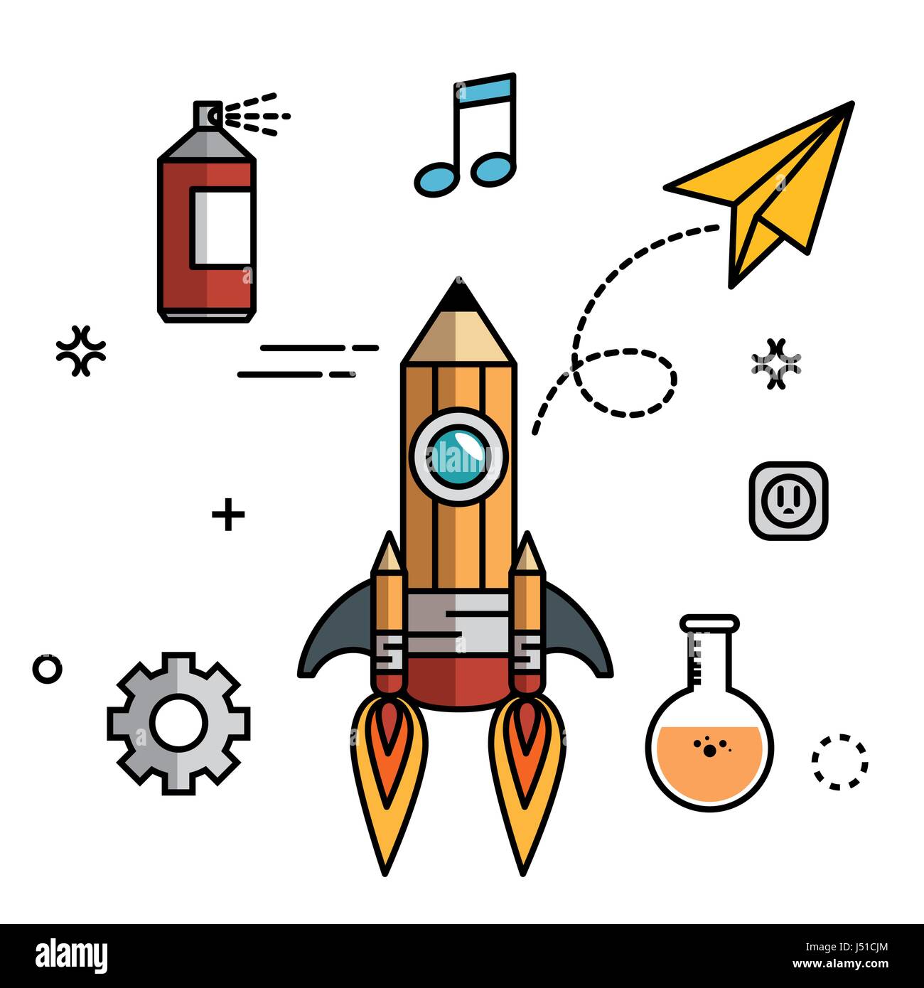 Sciencerelated objects design Stock Vector Image & Art Alamy