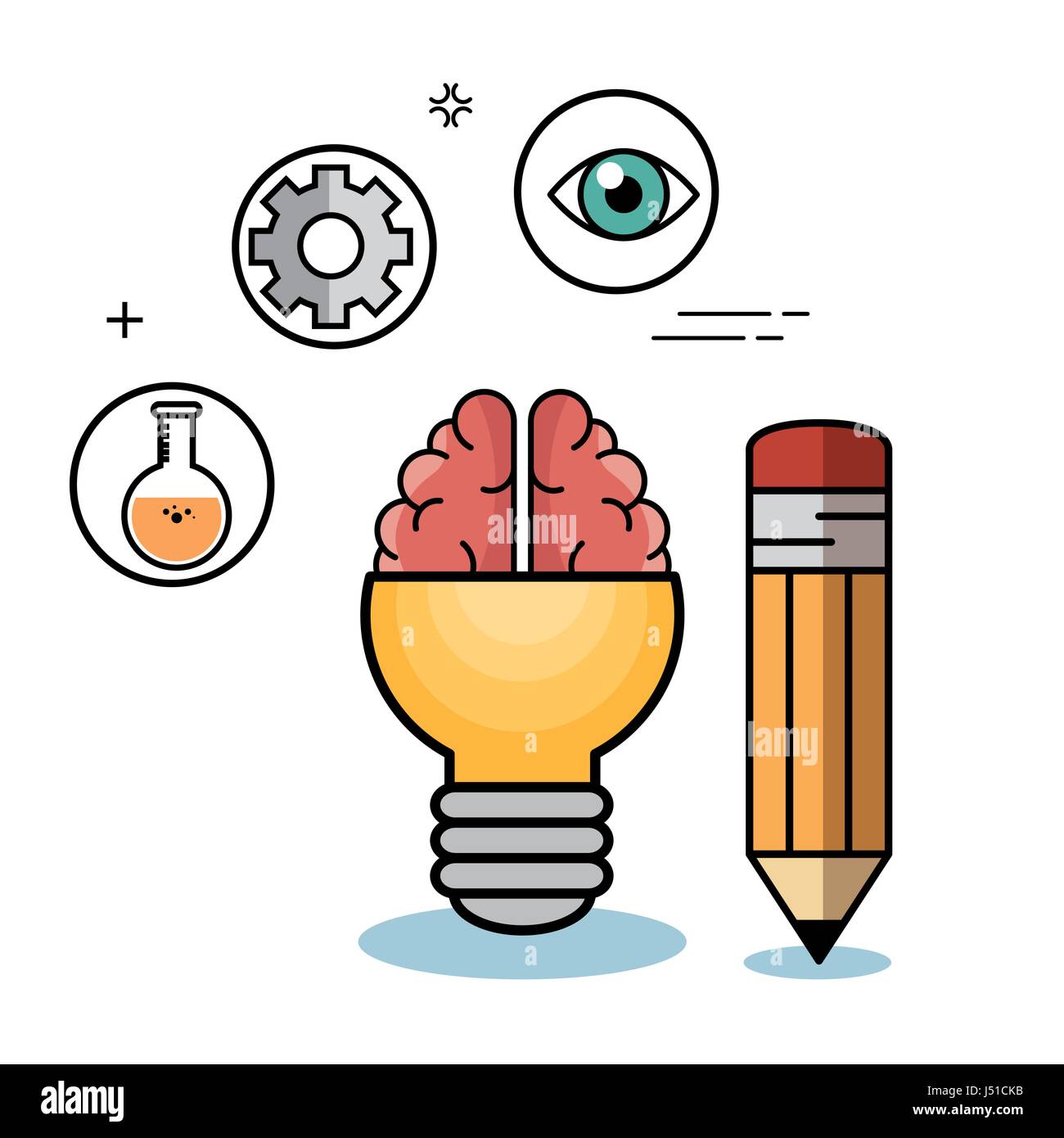 Light bulb and objects design Stock Vector Image & Art - Alamy