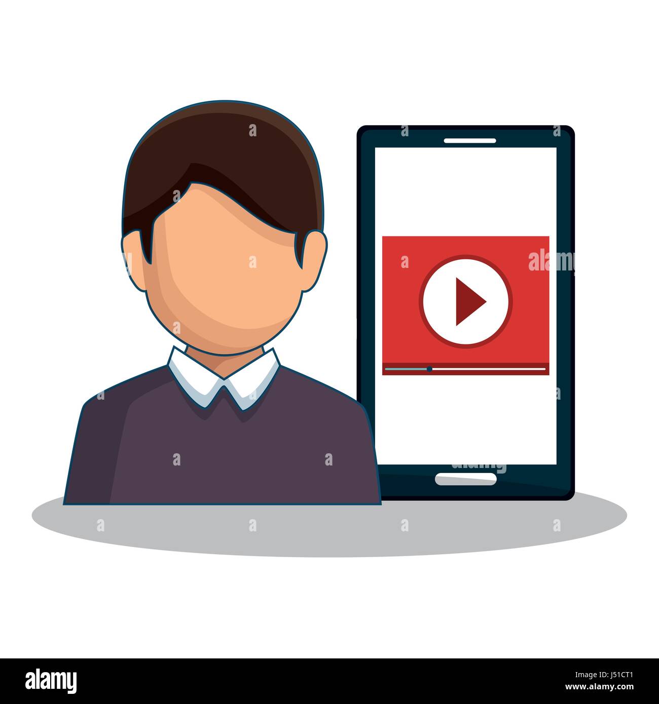 Smartphone and man design Stock Vector Image & Art - Alamy