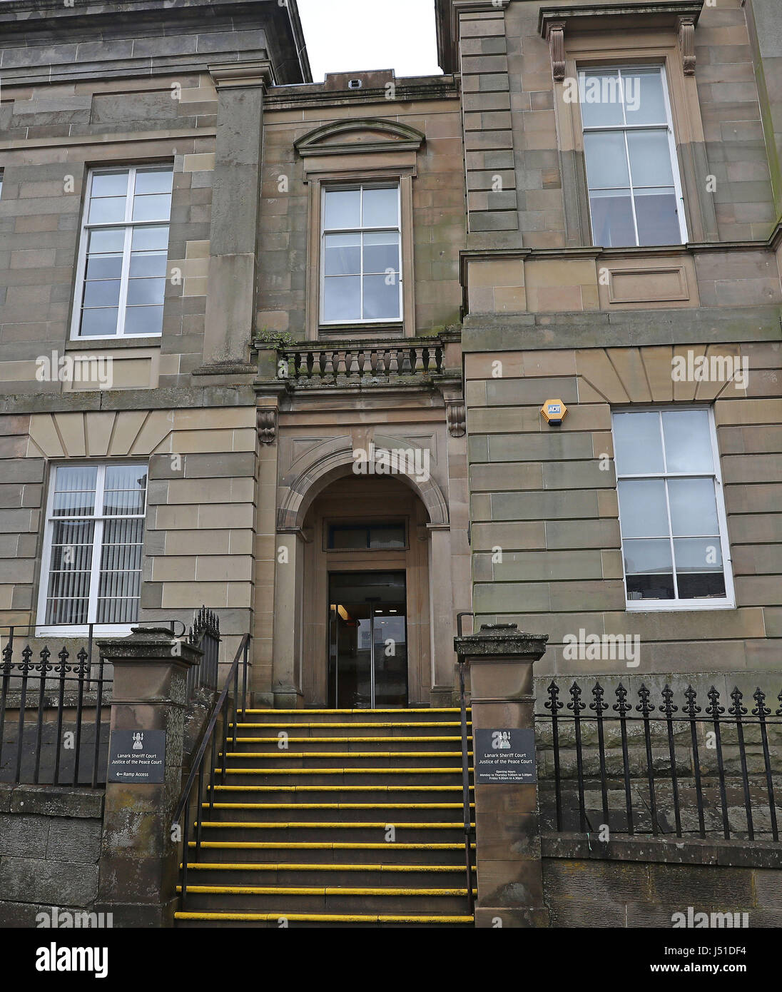 Lanark Sheriff Court in Lanark where former TV weatherman Fred Talbot