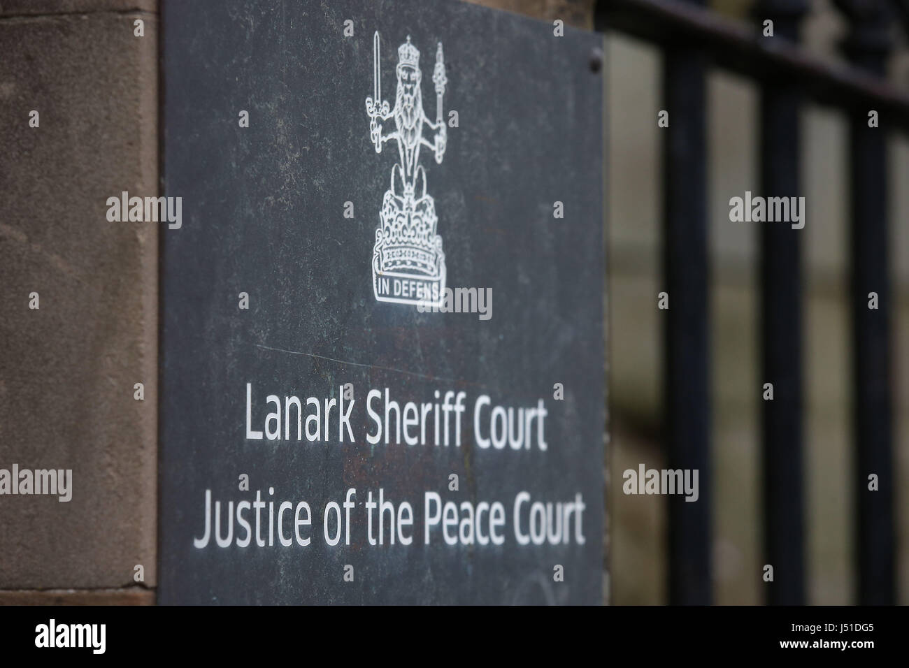 Lanark Sheriff Court in Lanark where former TV weatherman Fred Talbot