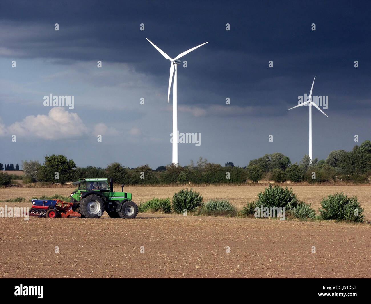 wind energy and agriculture Stock Photo Alamy