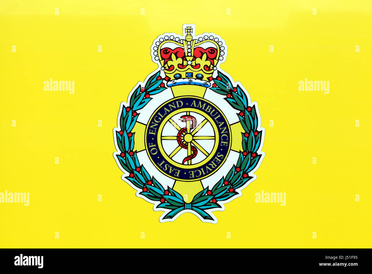 East of England Ambulance Service, Logo,  Norfolk, England, UK, heraldic, badge Stock Photo