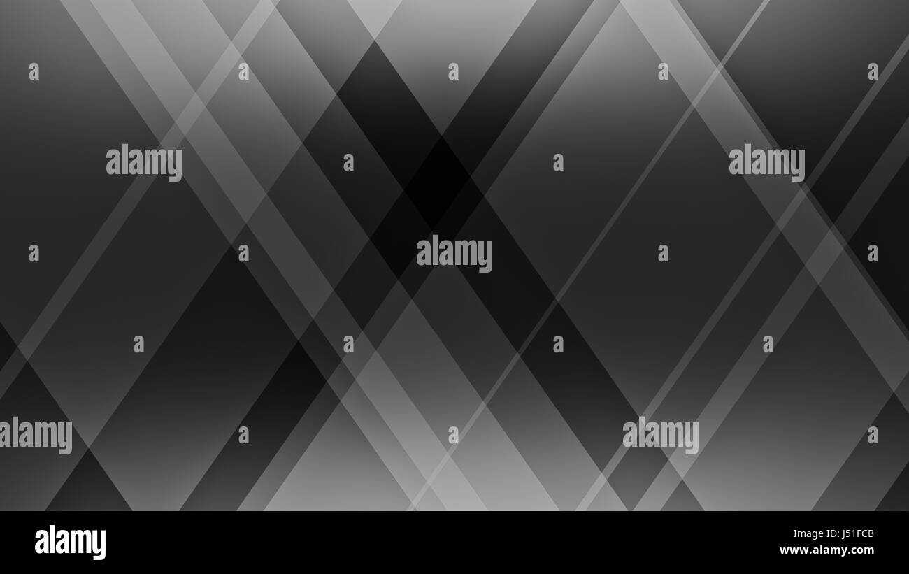 Abstract Black and White Background, slanted rectangles overlapping Stock Photo