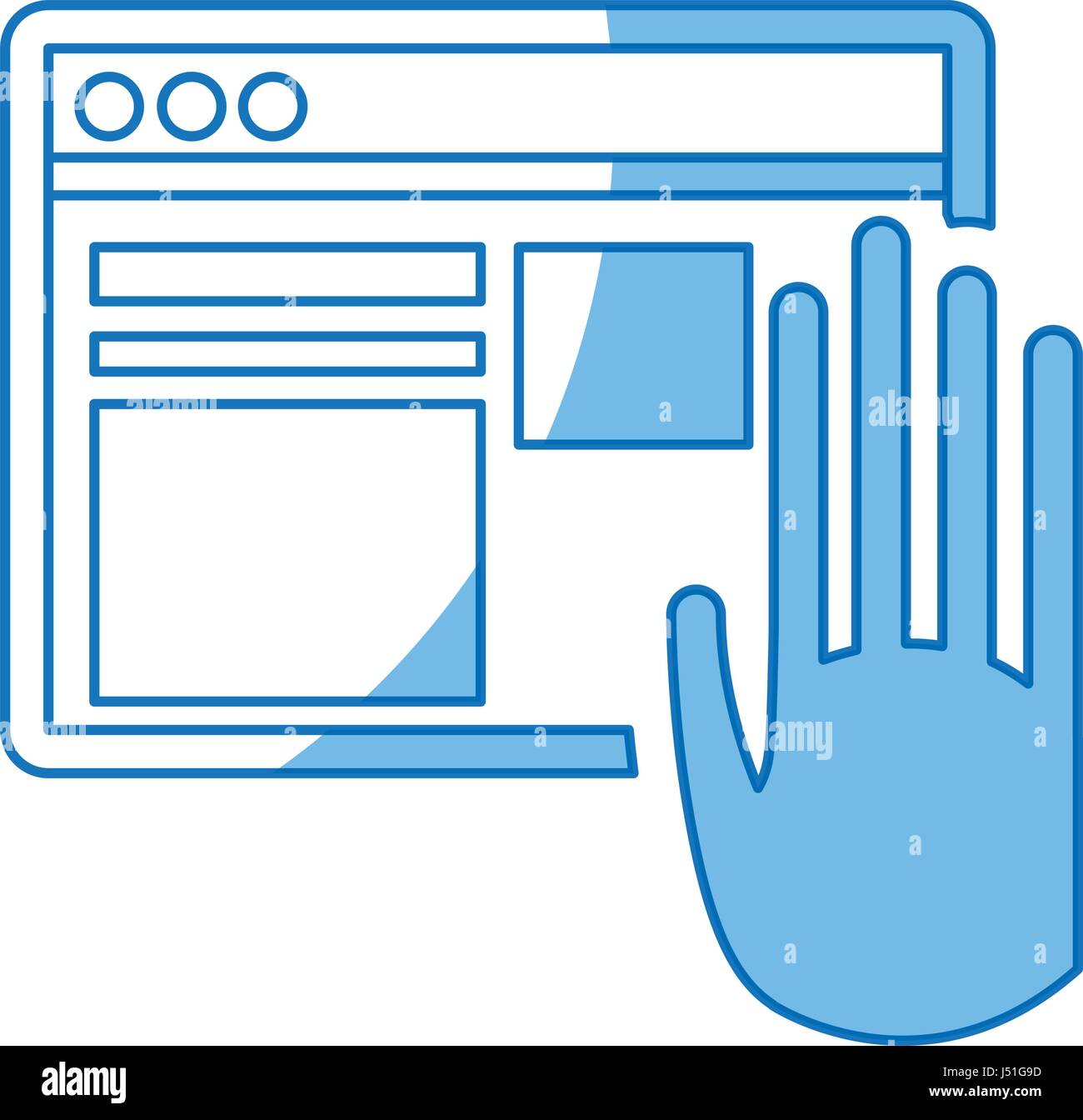 hand touch vr screen digital Stock Vector Image & Art - Alamy