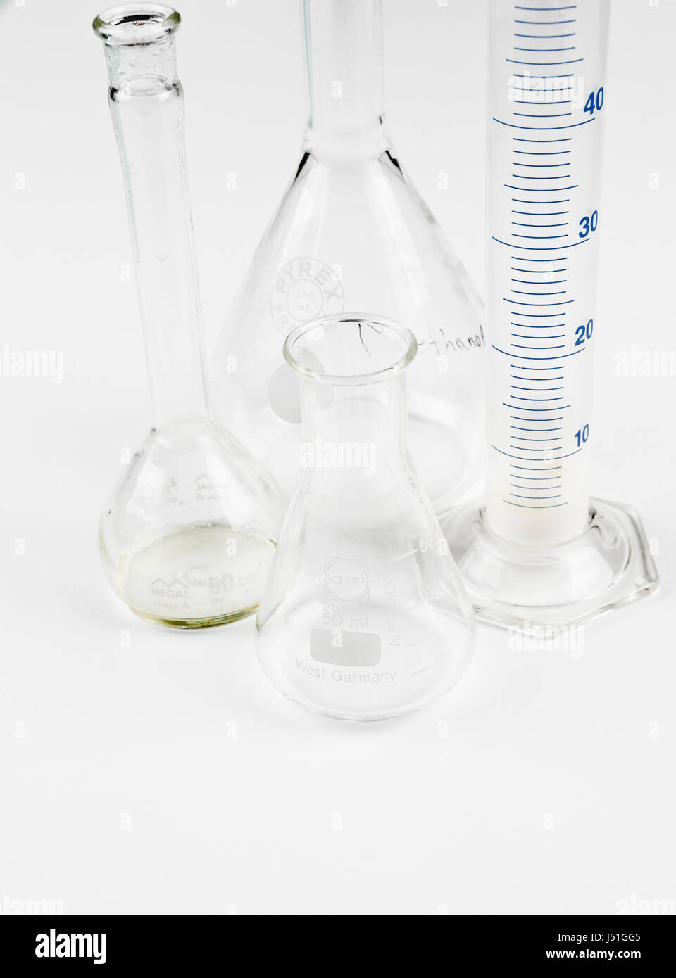 Laboratory bottles on white hires stock photography and images Alamy