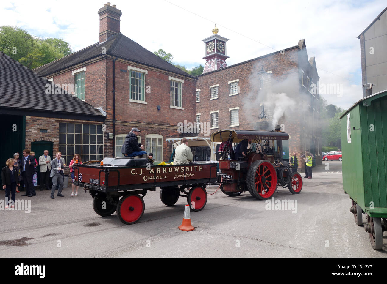 Steam traction engine rally at Ironbridge Gorge Museums 50th aniversary celebrations. Stock Photo