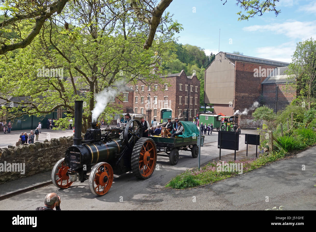 Steam engines at the Museum of Iron in Coalbrookdale part of the Ironbridge Gorge Museums 50th aniversary celebrations. Stock Photo