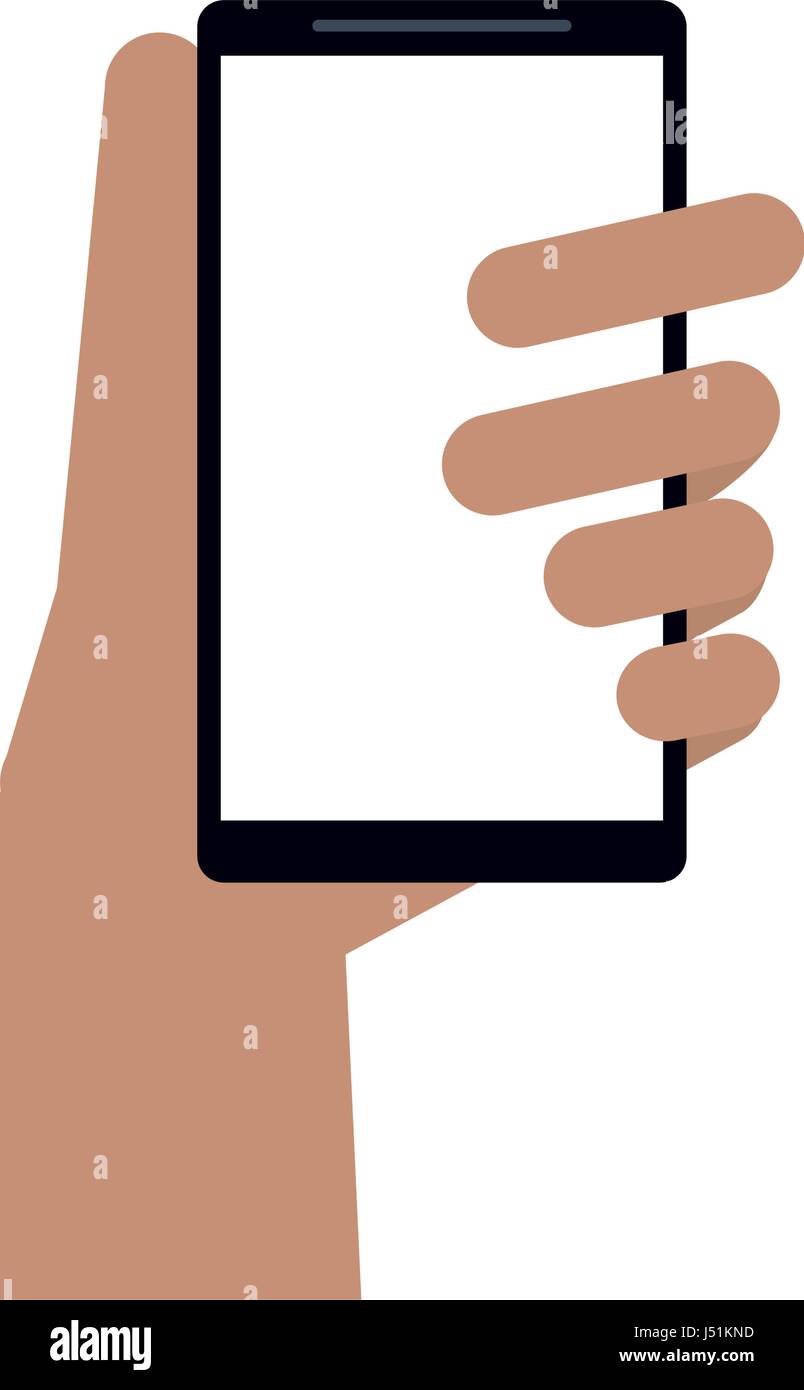 hand holding cellphone icon image Stock Vector Image & Art - Alamy