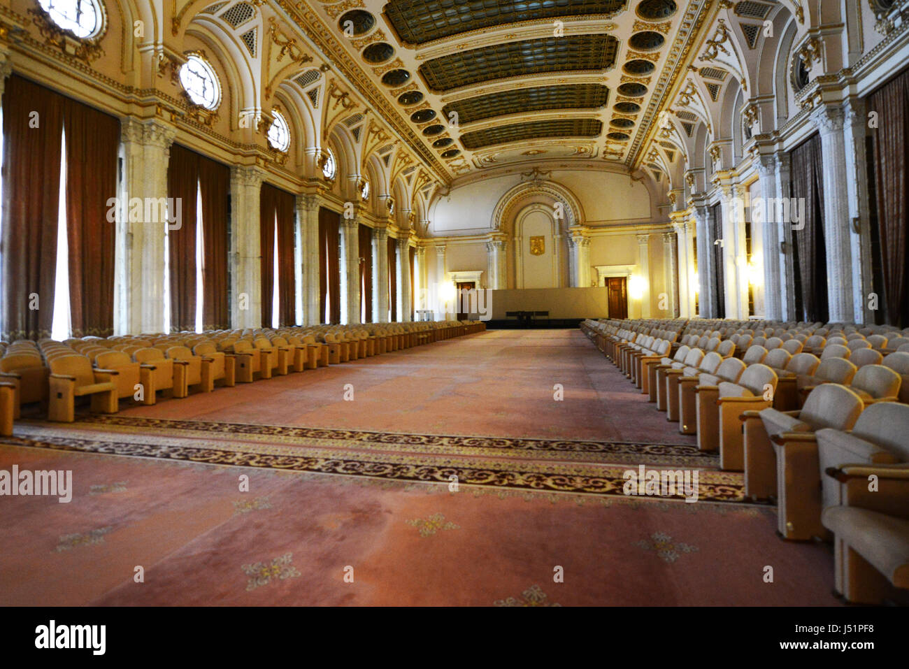 Inside The Palace of the Parliament in Bucharest, Romania Stock Photo -  Alamy