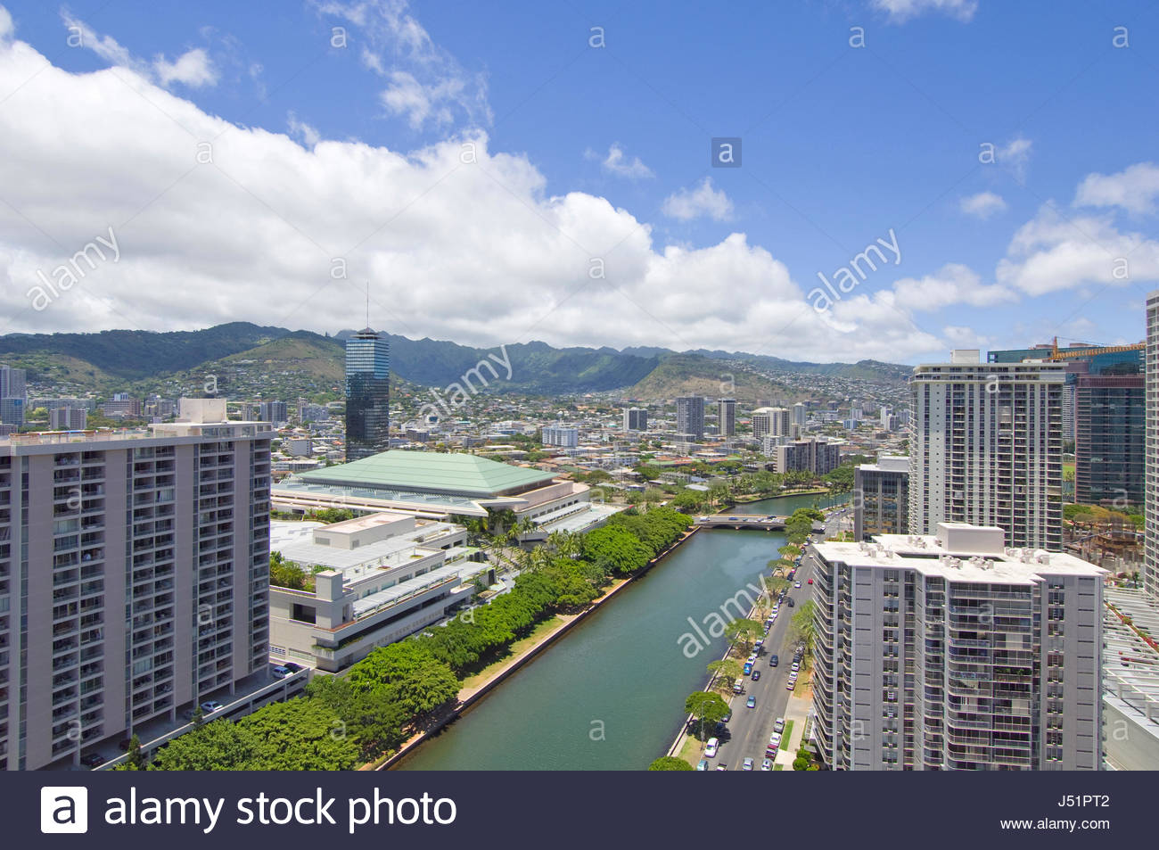 The Hawaii Convention Center On The Banks Of The Ala Wai Canal